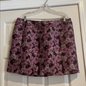 Floral Mini Skirt in Purple and Pink